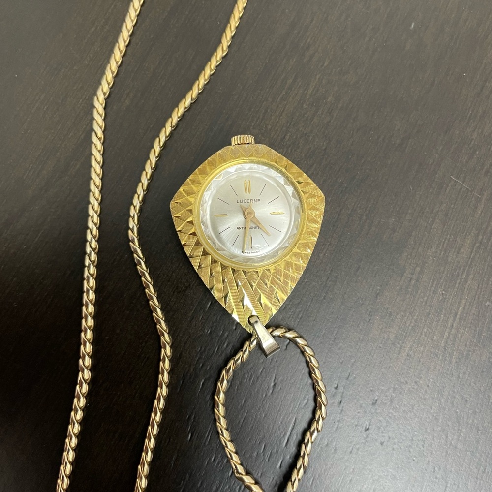 Lucerne watch necklace